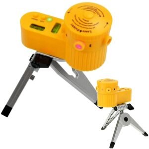 NEWHANDTOOLS Laser Level with Spirit Level and Tape Measure, Professional Measuring Tool (Multifunctional Cross Line Laser Tripod Measuring Vertical Level)