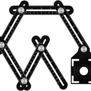 New hand tools ix-Sided Aluminum Alloy Angle Measuring Tool/Universal Opening Locator/Universal Angularizer Ruler/Multi Function Template Tool