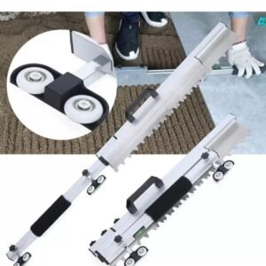 New hand tools Tile Tools Square Notch Trowel Wall Tile Trowel Masonry Hand Tile Trowel with Spirit Level and Casters Double Handle Foldable Notched Trowel