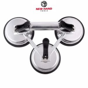 NEWHANDTOOLS Triple Glass Suction Cups Heavy Duty Aluminum Vacuum Plate Handle Glass Holder Hooks to Lift Large Glass, Tile Suction Cup Lifter for Moving Glass, Window, Granite