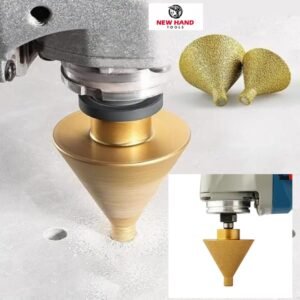 New hand tools Beveling Chamfer Bit, 50MM, Bevel Enlarge Hole Polishing for Angle Grinders, Sturdy Countersink Bit, Diamond Cone Grinding Bit for Tile, Marble, Granite, Stone Polishing and Hole Making