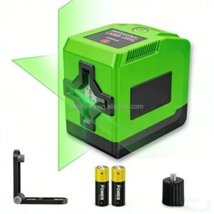 NEWHANDTOOLS  LASER LEVEL GREEN LIGHT 2 LINES 2D BEAM INDUSTRIAL DIY GRADE PENDULUM SELF LEVELING 18650 LITHIUM BATTERY