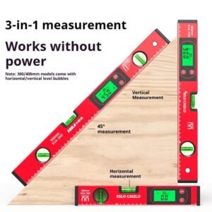 NEWHANDTOOLS High-Precision Digital Display Electronic Level Ruler Multi-Function Magnetic Slope Ruler 60CM