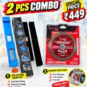 TILE CUTTER GUIDE SET AND DIAMOND SAW BLADE { COMBO 2 PCS}